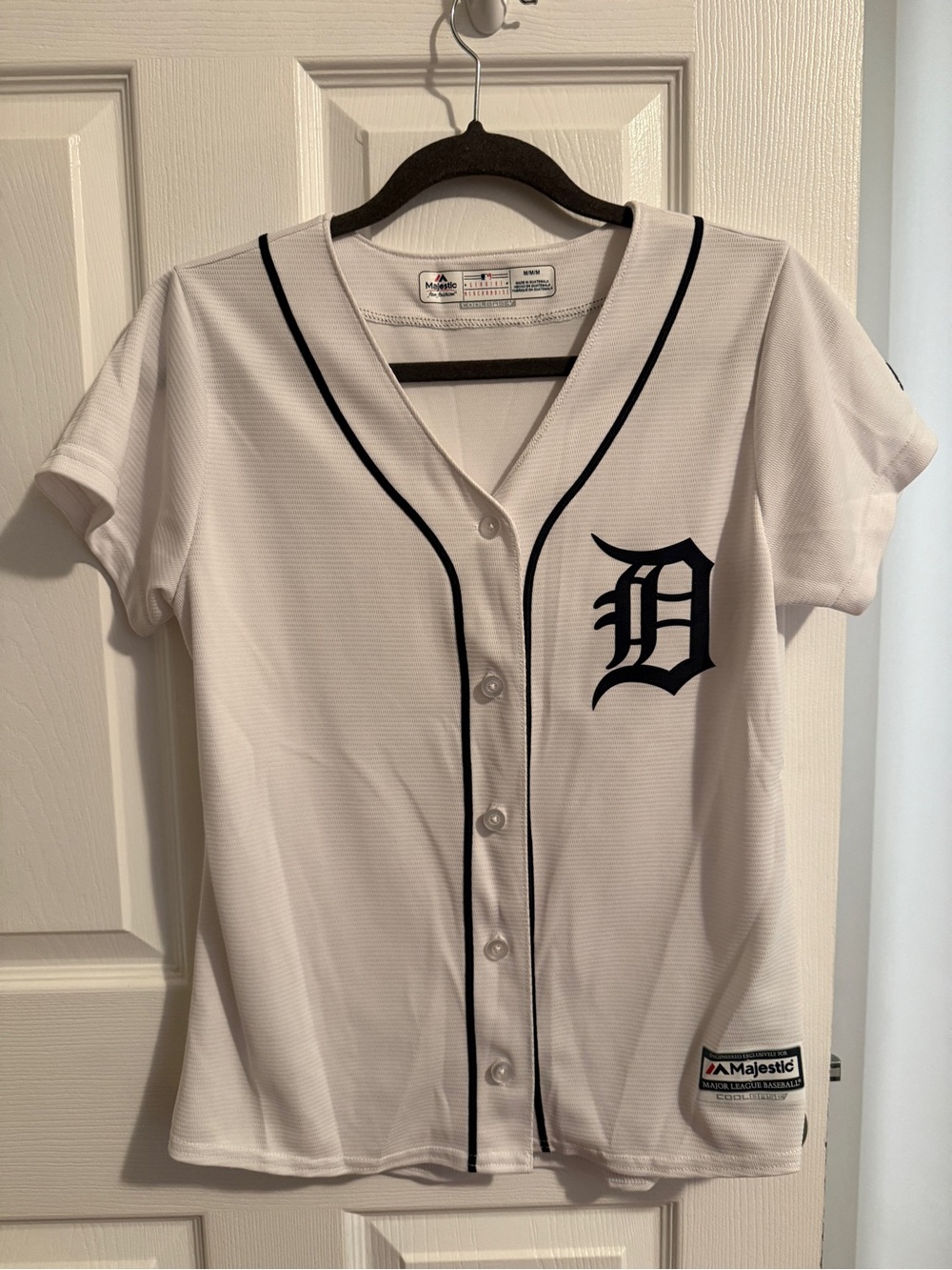 Majestic White Jersey with Navy Trim